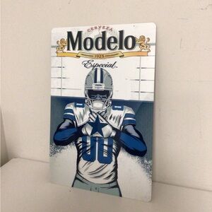 Modelo cerveza especial dallas cowboys metal tin sign